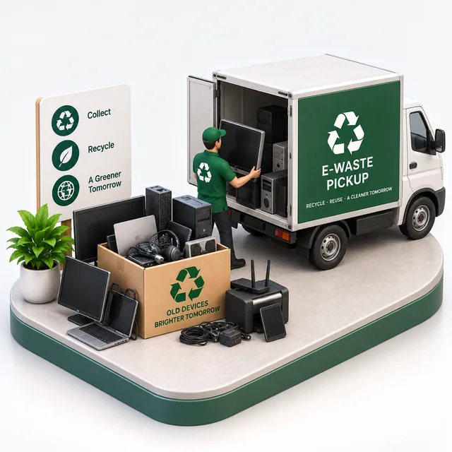 E-waste Pickup illustration