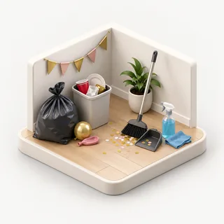 Party Cleanup illustration
