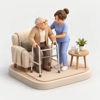 Senior Daily Living Care illustration